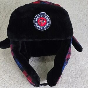 Harrisburg Senators Plaid Trapper Hat Faux Fur Earflap One Size Ushanka